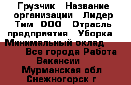 Грузчик › Название организации ­ Лидер Тим, ООО › Отрасль предприятия ­ Уборка › Минимальный оклад ­ 15 000 - Все города Работа » Вакансии   . Мурманская обл.,Снежногорск г.